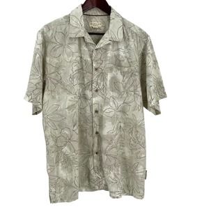 Honolua Surf Co tan Hawaiian shirt mens size medium